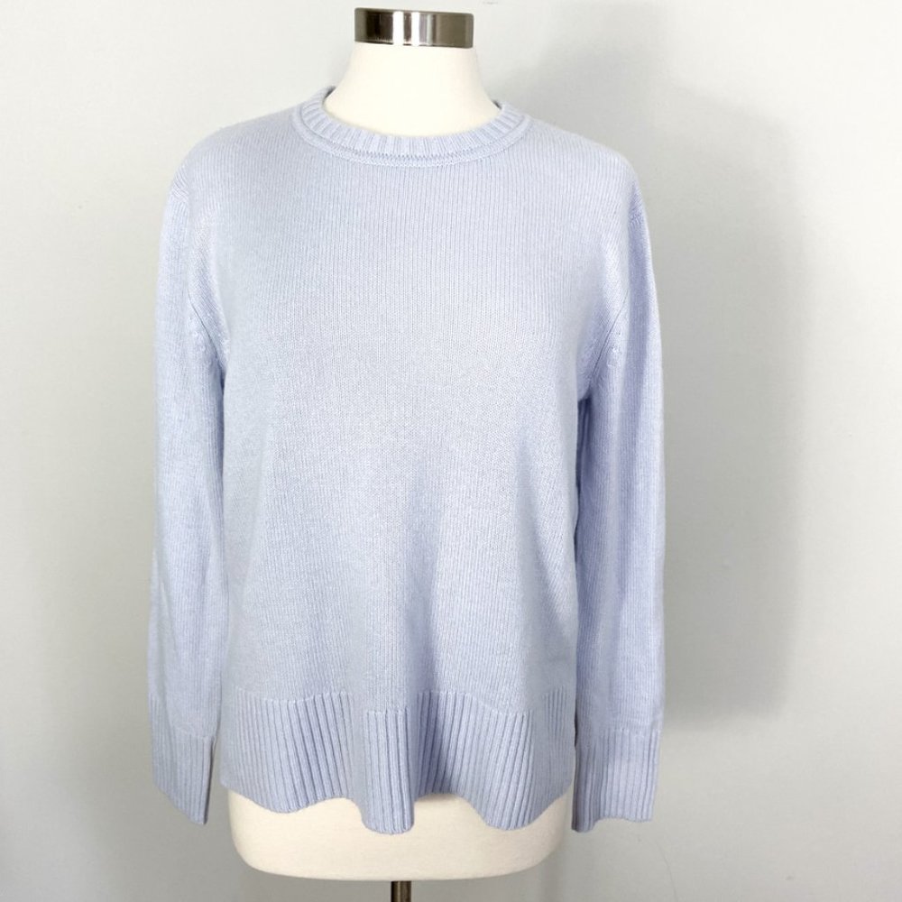 THEORY Soft Cashmere Hi Low Sweater Pale Lavender - Picture 4 of 10